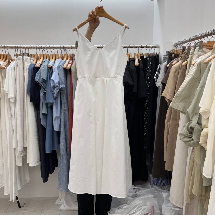 DRESS ROOM東大門㊣直郵女裝新款真品職業時尚25春夏連衣裙條紋DRESS ROOM連衣裙