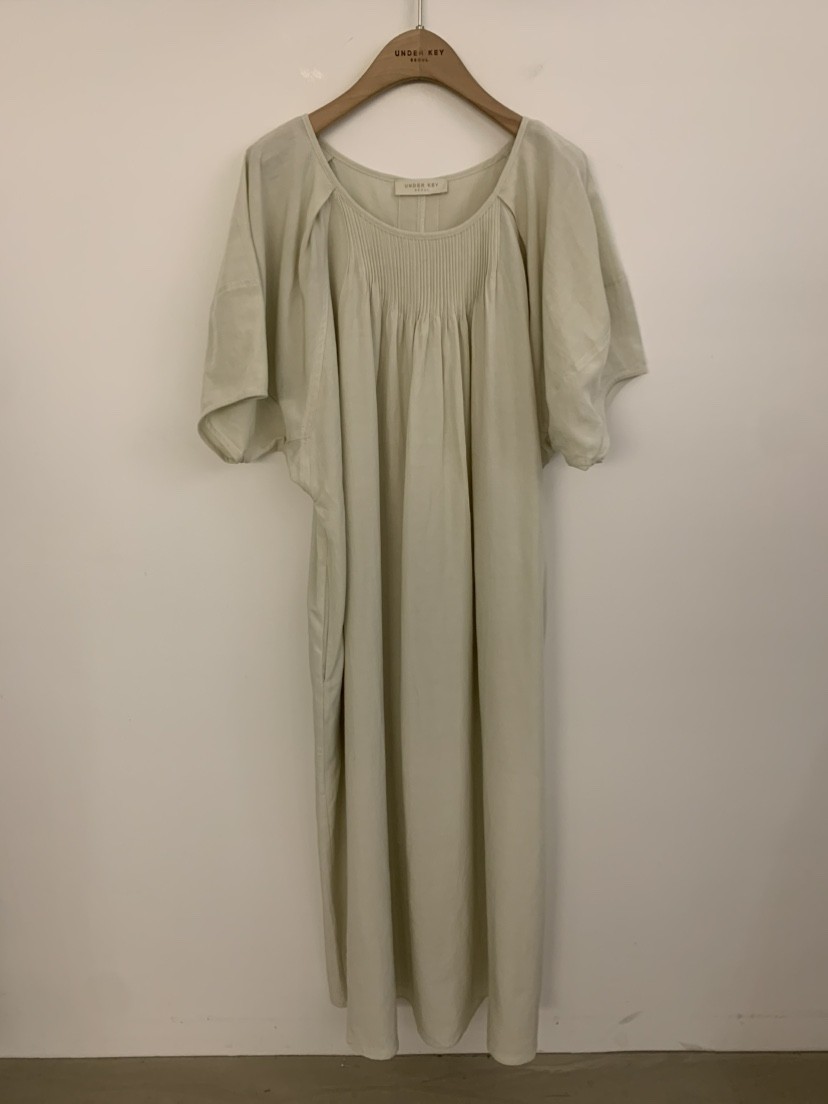 UNDER KEY東大門㊣代購女裝新品25春夏職業人氣連衣裙亞麻布UNDER KEY連衣裙