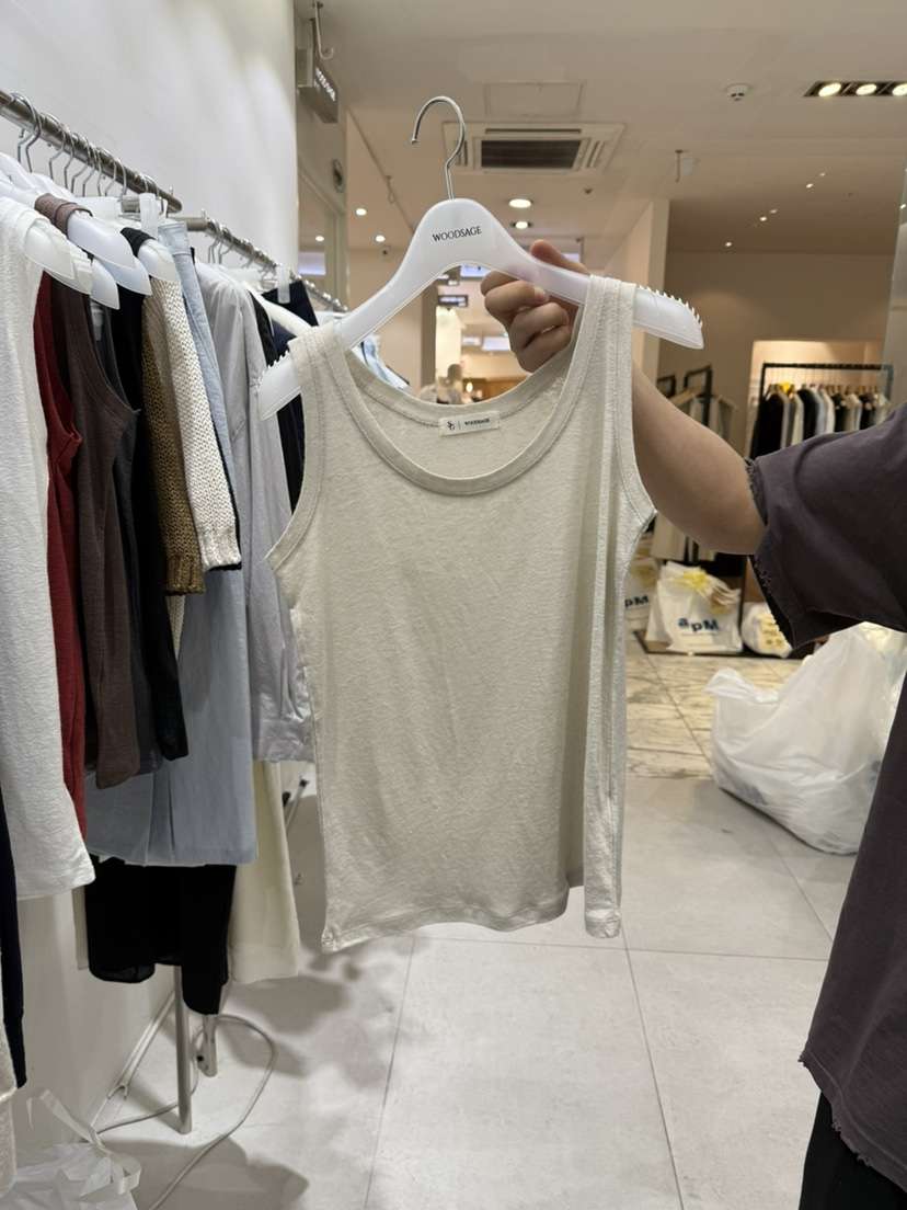 WOOD SAGE韓國代購㊣女士新款真品職業時尚25春夏吊帶背心WOOD SAGE吊帶/背心