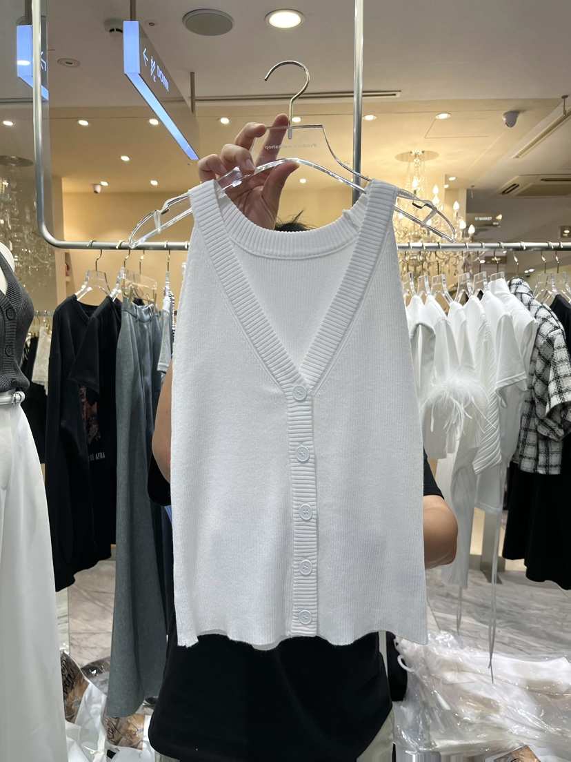 WORK SHOP韓國代購㊣女士新品人氣25春夏休閑時尚吊帶背心Work_shop吊帶/背心