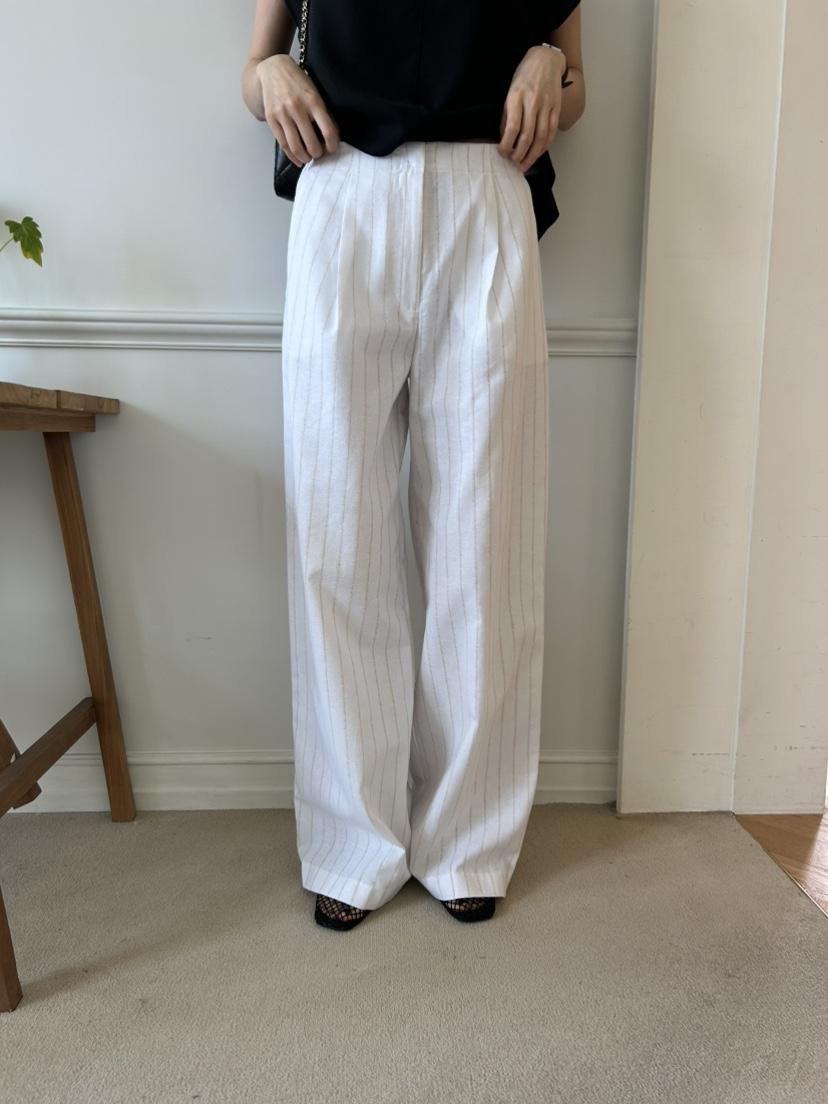 ME MO東大門㊣實拍女士新款時尚25春夏職業推薦休閑褲亞麻ME MO休閑褲