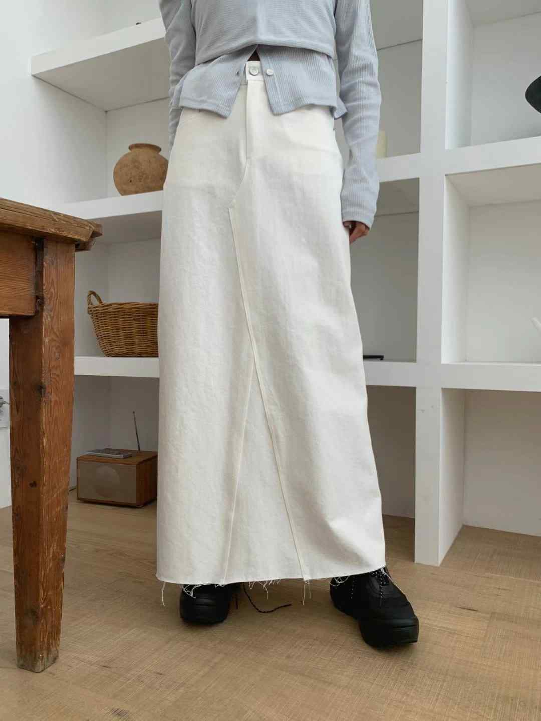 US韓國直郵㊣女士新品真品時尚推薦休閑熱賣人氣25春夏長裙JANEMORIS長裙