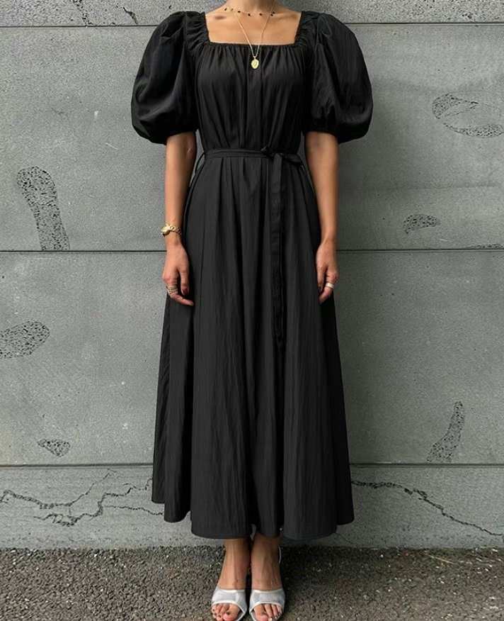 HAPER東大門㊣代購女士新品25春夏職業休閑推薦連衣裙含腰帶HAPER連衣裙