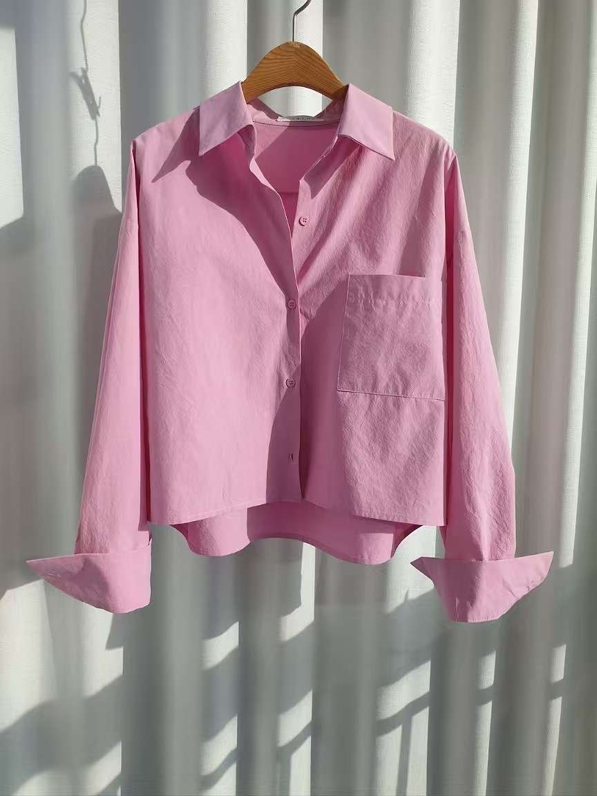 LUVLUV-럽럽-OT東大門㊣實拍女裝新品真品襯衫蕾絲衫口袋LUVLUV-럽럽-OT襯衫/蕾絲衫