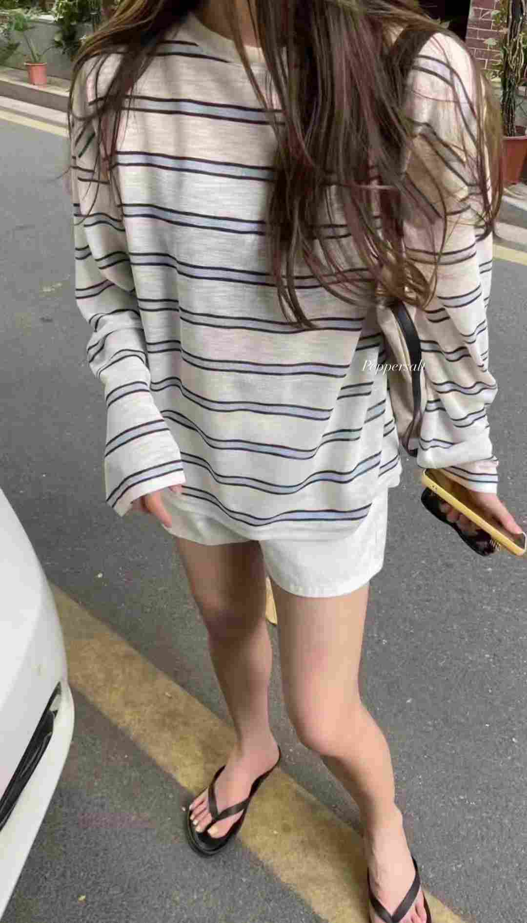 PEPPER 페페韓國直郵㊣女裝新款休閑職業推薦人氣熱賣長袖T恤PEPPER-OT長袖T恤