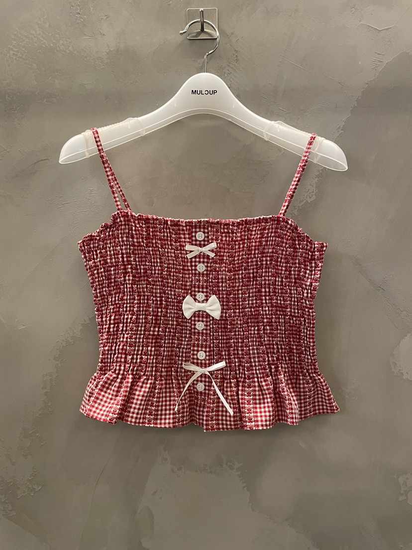 MULCUP東大門㊣代購女裝新品真品25春夏時尚吊帶背心荷葉邊MULCUP吊帶/背心