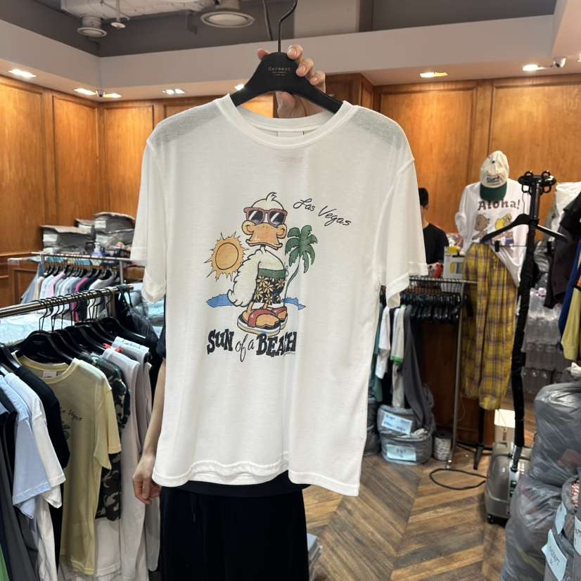 GARMENT-P韓國代購㊣女士新款時尚人氣25春夏真品職業熱賣T恤GARMENTT恤