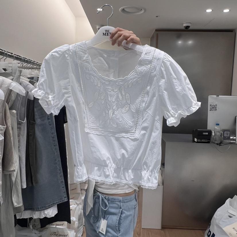 MEET ME韓國代購㊣女裝新款休閑真品熱賣人氣職業襯衫蕾絲衫MEET ME襯衫/蕾絲衫