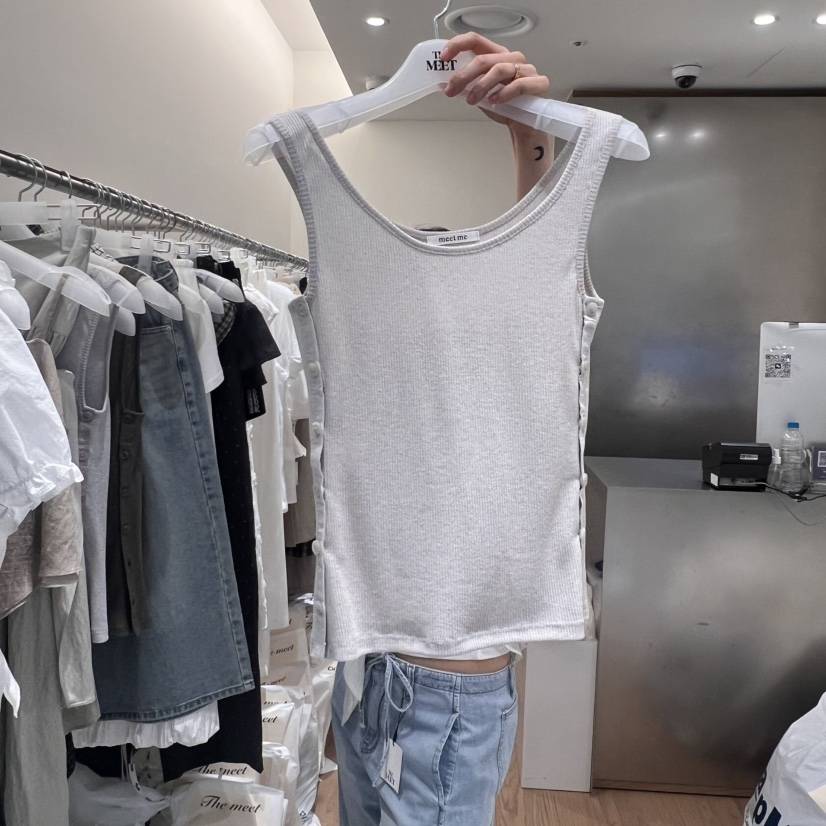 MEET ME韓國直郵㊣女裝新品時尚25春夏休閑真品職業吊帶背心MEET ME吊帶/背心