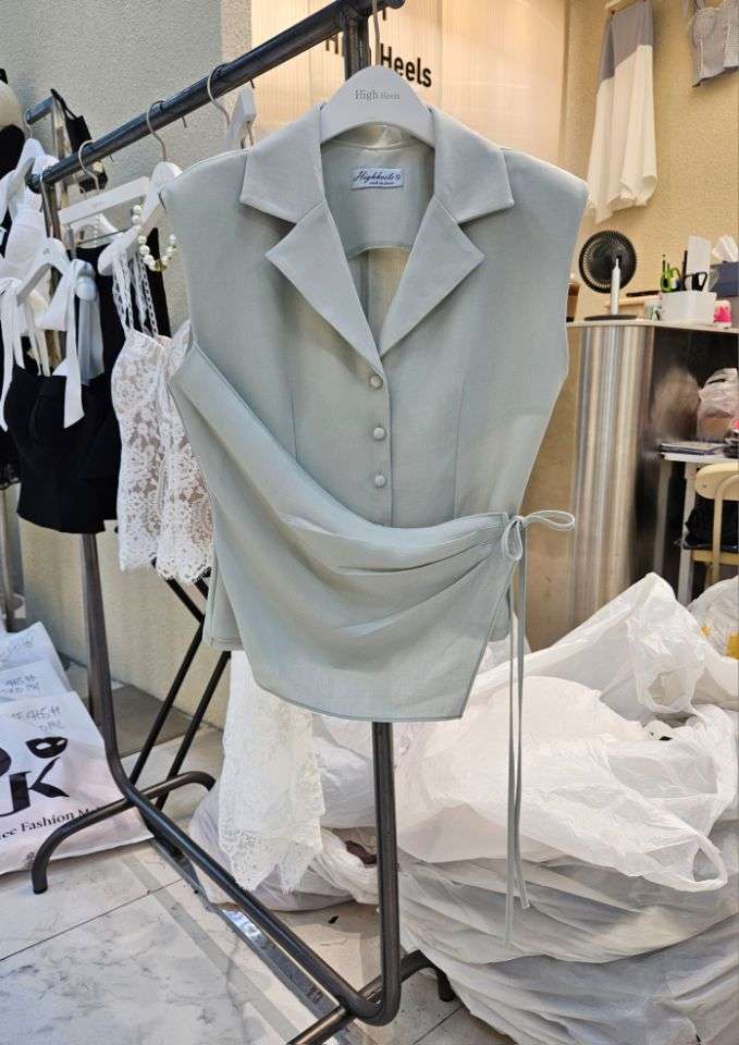 HIGH HEELS韓國直郵㊣女士新款熱賣推薦25春夏時尚襯衫蕾絲衫HIGH HEELS襯衫/蕾絲衫