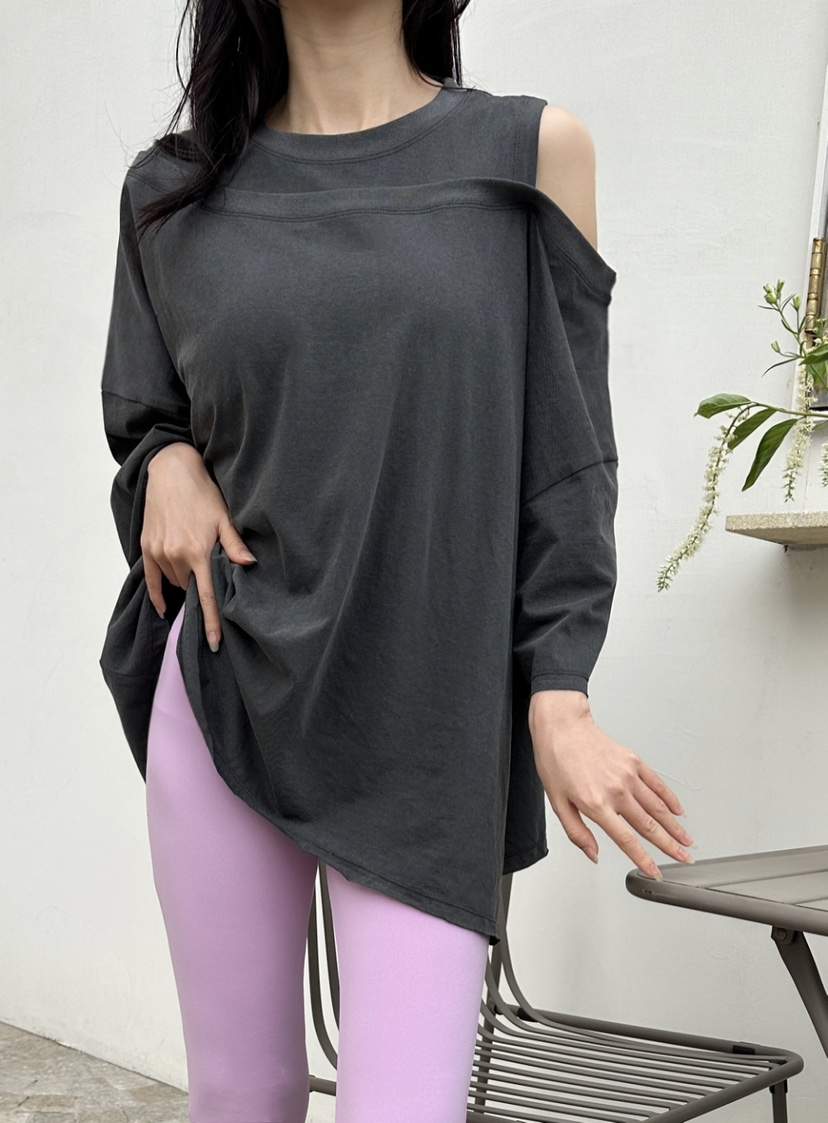 CLASSY-O韓國代購㊣女裝新品25春夏真品人氣長袖T恤修身鏤空CLASSY-O長袖T恤