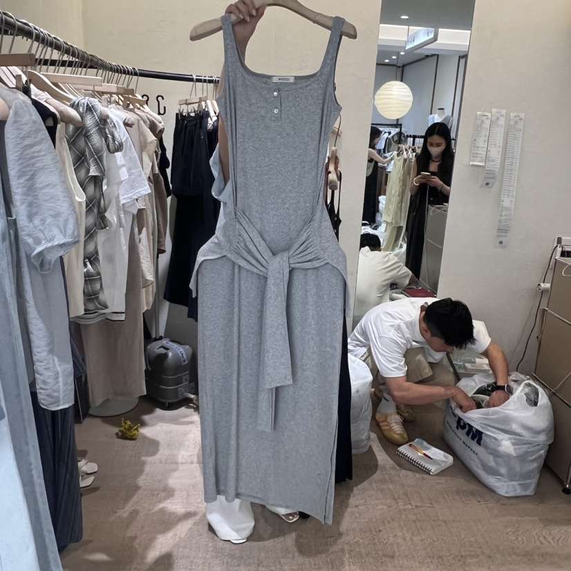 W AND J韓國直郵㊣女裝新品時尚熱賣休閑25春夏職業連衣裙W AND J連衣裙