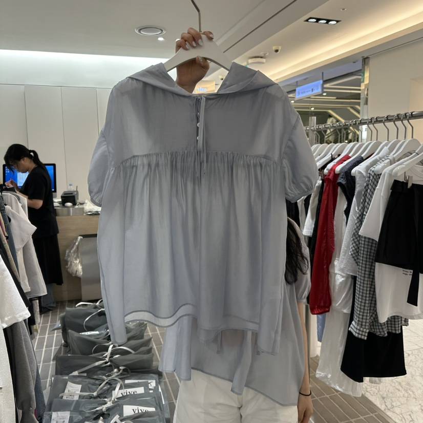VIVE東大門㊣直郵女士新品人氣推薦真品休閑襯衫蕾絲衫連帽衫VIVE襯衫/蕾絲衫