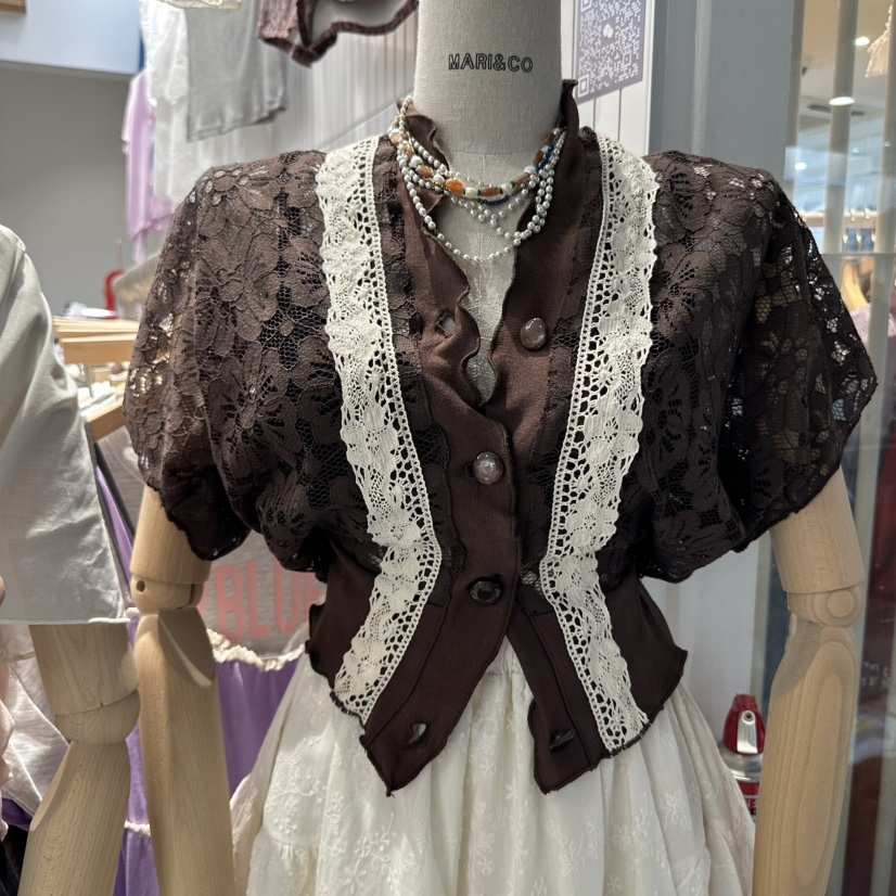 MARI CO東大門㊣實拍女裝新款真品人氣熱賣襯衫蕾絲衫開衫MARI CO襯衫/蕾絲衫