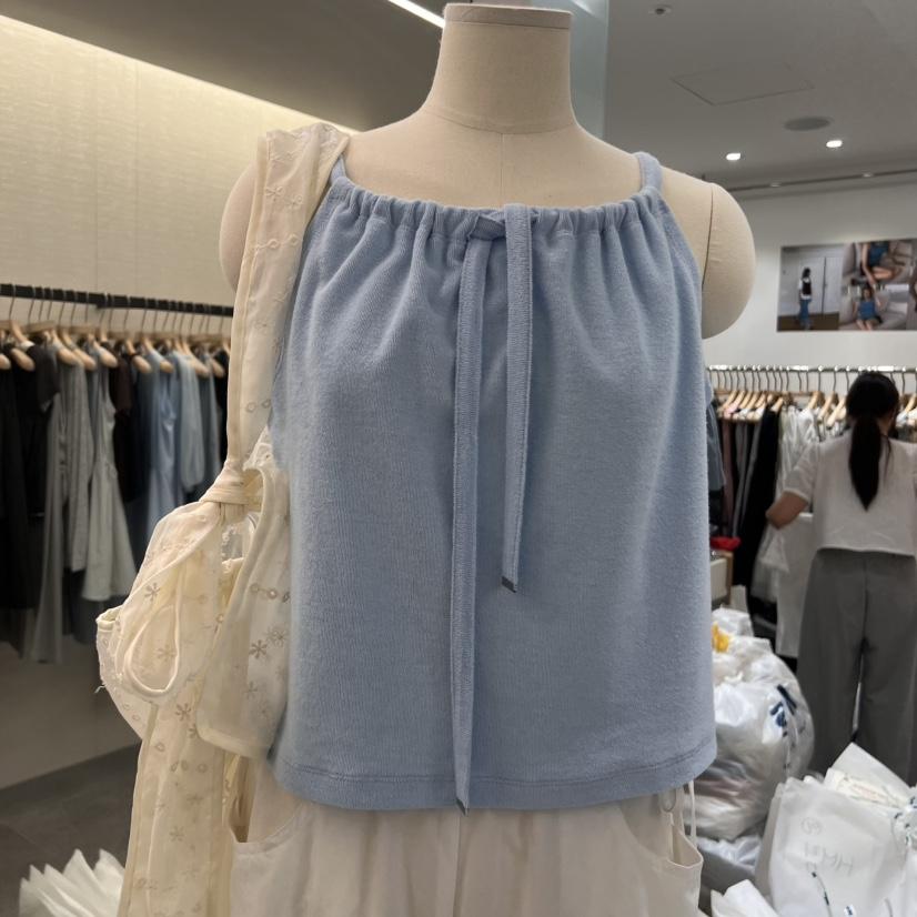 AND THE韓國代購㊣女士新品推薦25春夏人氣真品職業吊帶背心AND THE吊帶/背心