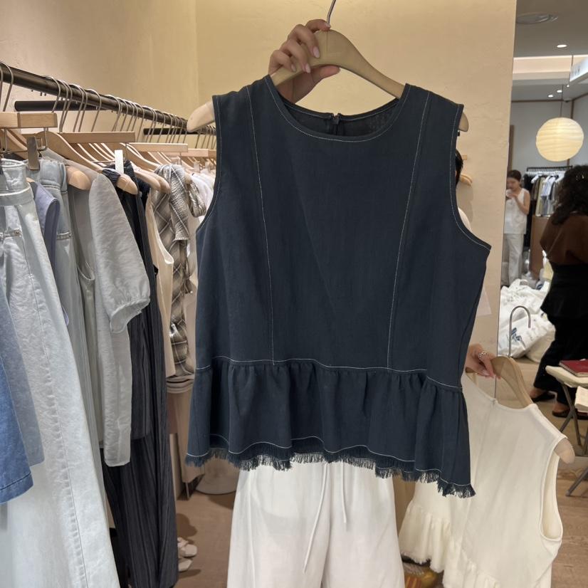 W AND J東大門㊣代購女裝新品推薦25春夏職業時尚吊帶背心W AND J吊帶/背心