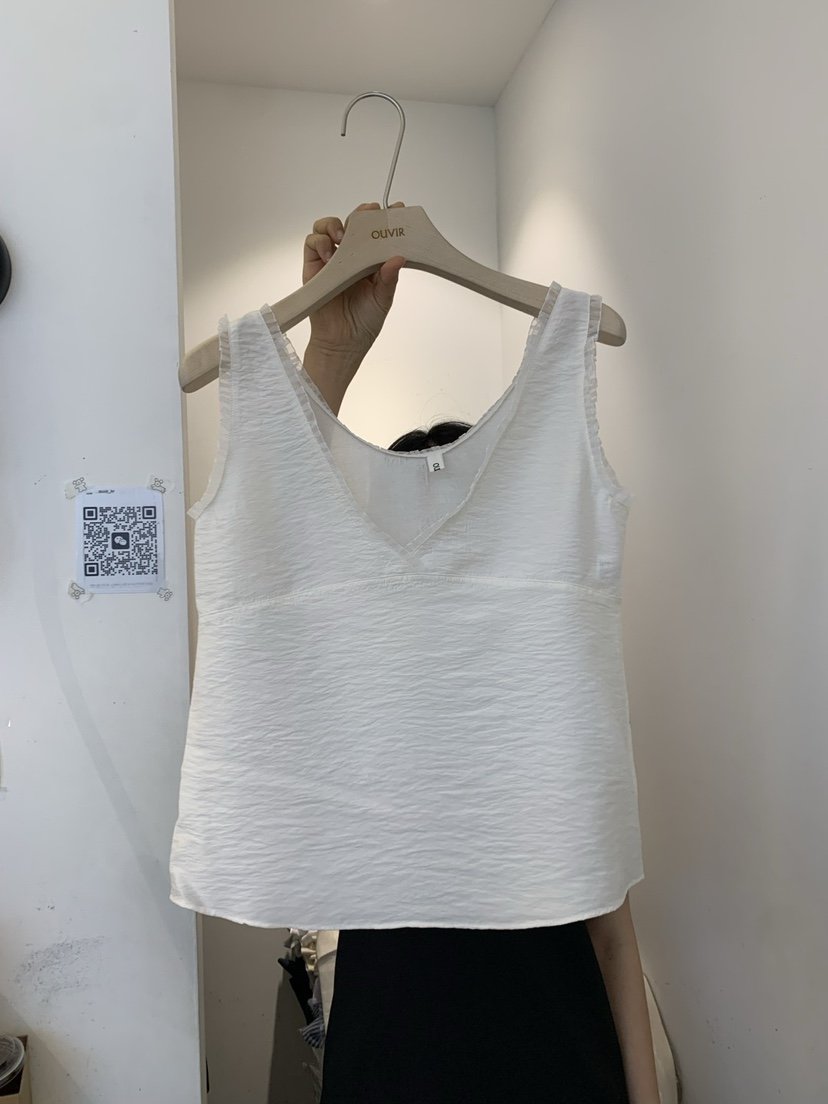 OUVIR東大門㊣代購女裝新款真品25春夏休閑職業吊帶背心荷葉邊O.V.R/OUVIR吊帶/背心