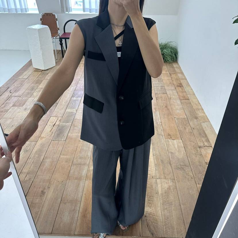 SOUIT韓國直郵㊣女裝新款時尚25春夏休閑職業熱賣人氣真品馬甲SOUIT by mabel-L馬甲