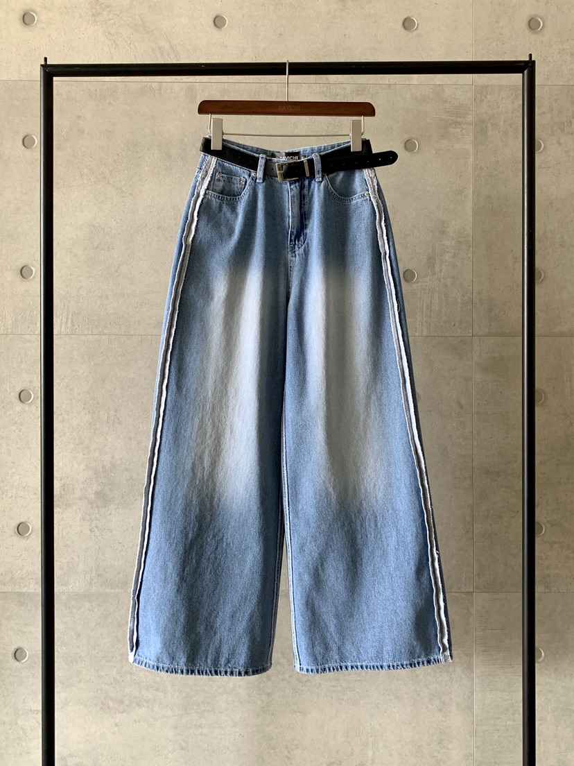 DAVICHI韓國直郵㊣女士新品休閑推薦人氣25春夏牛仔褲含隨機腰帶DAVICHI牛仔褲