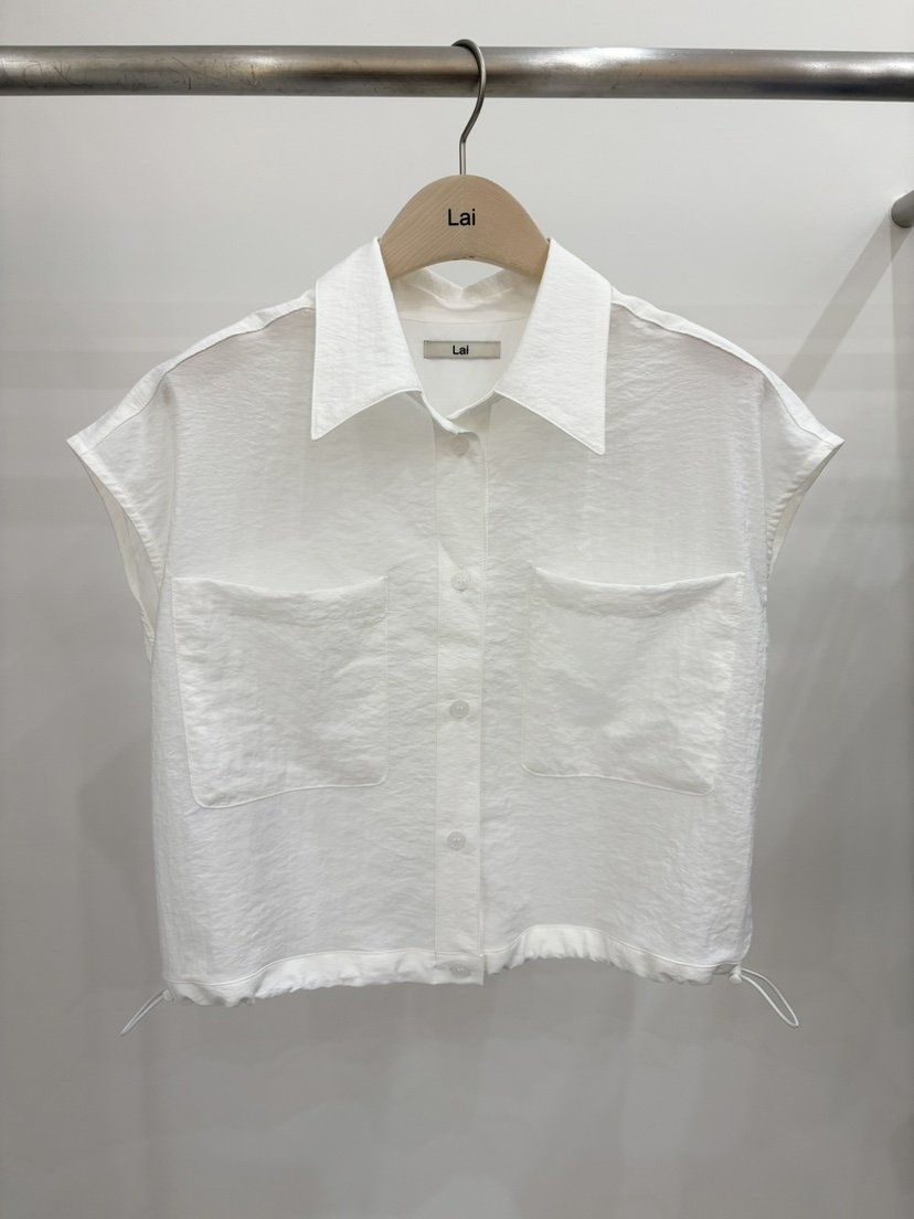 LAI東大門㊣實拍女裝新品熱賣時尚推薦25春夏襯衫蕾絲衫口袋Lai襯衫/蕾絲衫