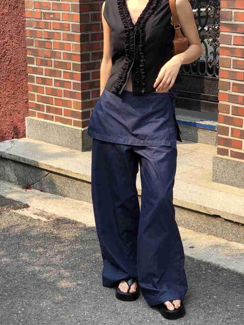 SUNDER MARKET東大門㊣直郵女裝新款25春夏熱賣休閑時尚裙褲SUNDER MARKET裙褲