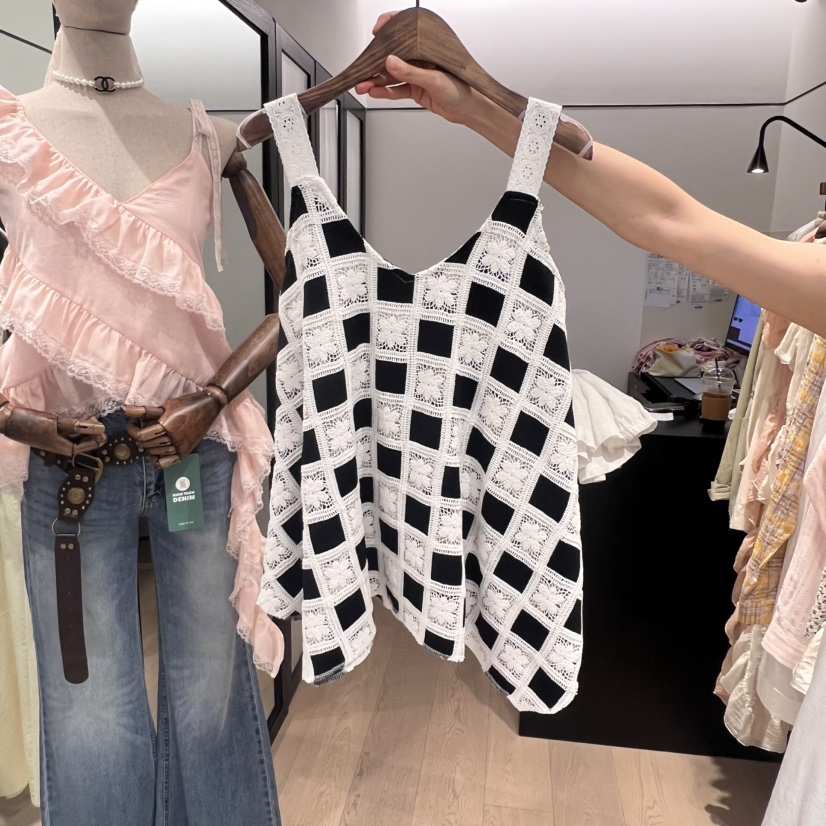 LOVE PULL韓國代購㊣女士新品推薦時尚真品職業25春夏吊帶背心LOVE PULL吊帶/背心