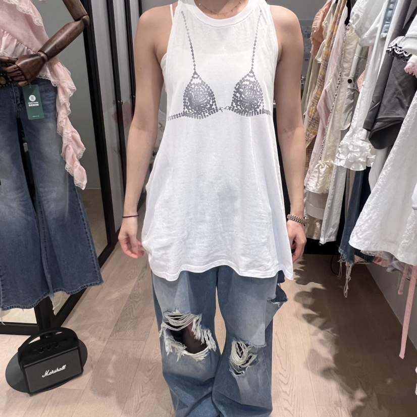 LOVE PULL韓國直郵㊣女士新品熱賣25春夏職業推薦吊帶背心LOVE PULL吊帶/背心