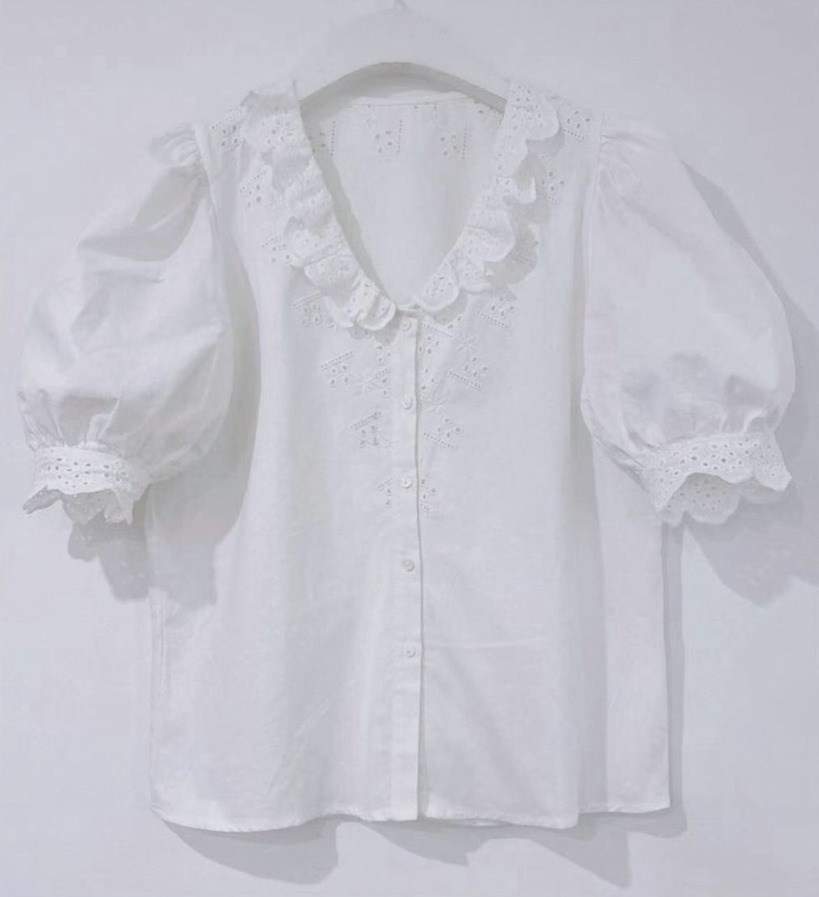 WHITE東大門㊣代購女裝新款熱賣休閑真品職業時尚襯衫蕾絲衫WHITE襯衫/蕾絲衫