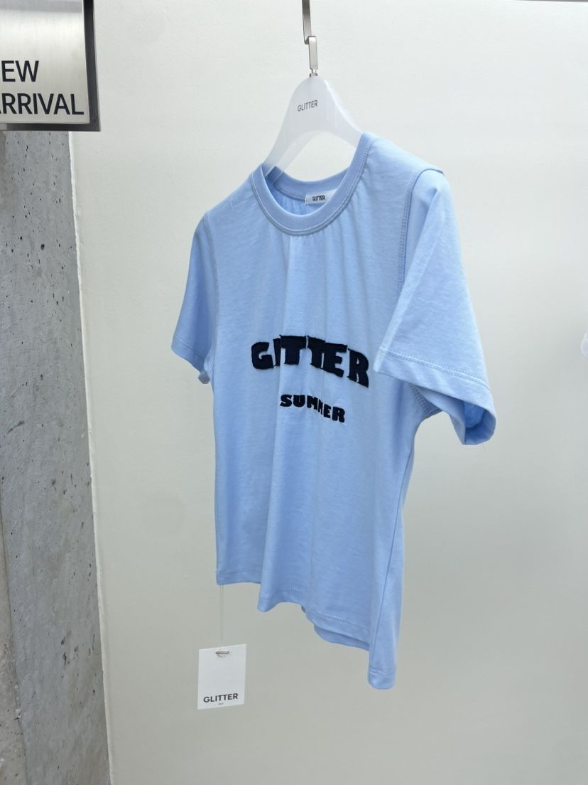 GLITTER東大門㊣代購女裝新款休閑時尚人氣職業真品熱賣T恤GLITTERT恤