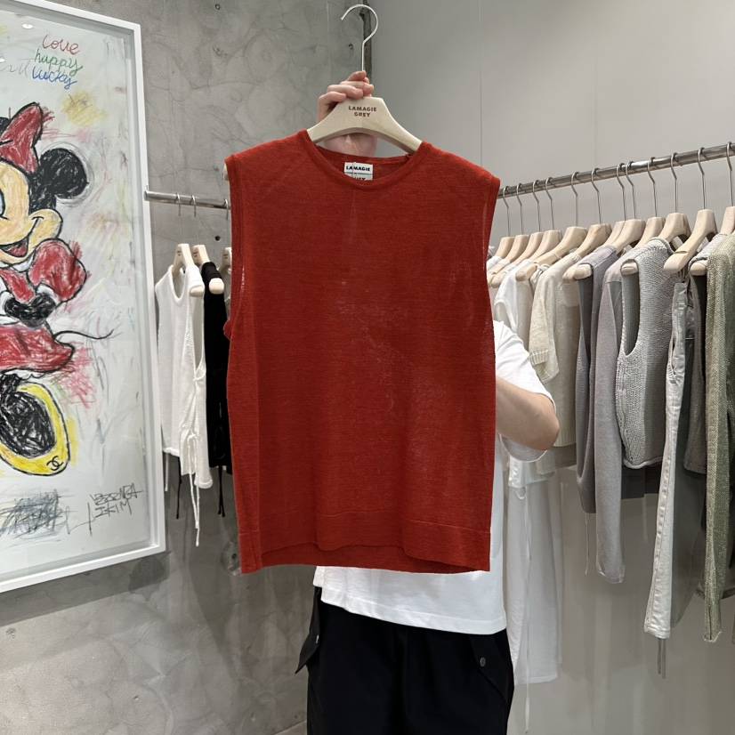 LAMAGIEPIE韓國直郵㊣女裝新品職業熱賣推薦時尚真品吊帶背心LAMAGIE GREY吊帶/背心