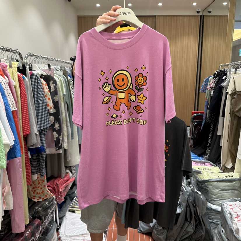 E/E/E韓國直郵㊣女士新款人氣休閑25春夏真品熱賣時尚T恤E/E/ET恤