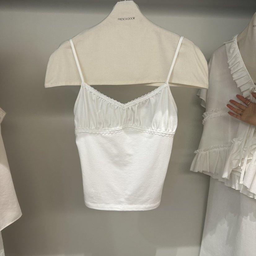 FRENCH DOOR韓國代購㊣女裝新品25春夏人氣休閑熱賣吊帶背心FRENCH DOOR吊帶/背心