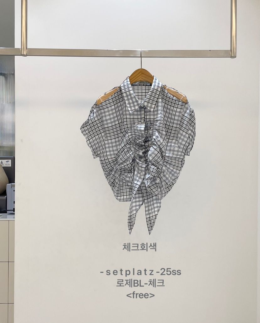 SETPLATZ韓國直郵㊣女裝新款推薦職業休閑人氣25春夏襯衫蕾絲衫PLATZCLASSIC襯衫/蕾絲衫