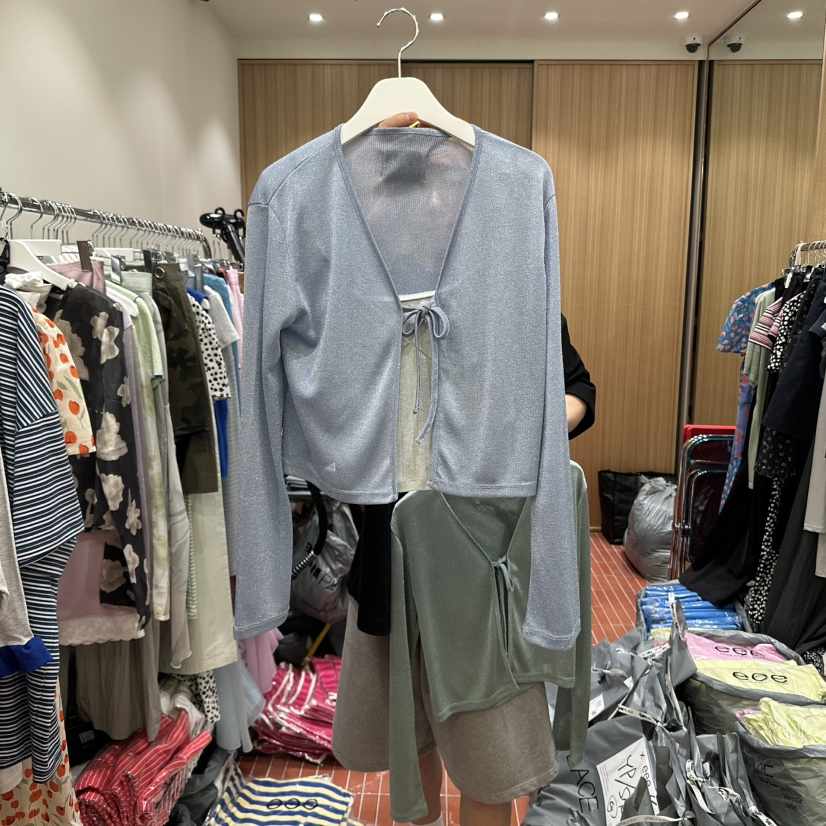 E/E/E東大門㊣實拍女士新品25春夏真品推薦熱賣時尚針織衫E/E/E針織衫
