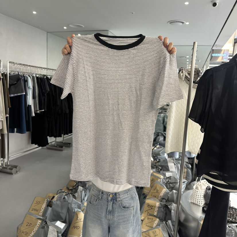 DOUBLE STANDARD/LE SMOKING/MAISONSTAFF韓國直郵㊣女裝新款熱賣T恤絲絨MAISONSTAFFT恤