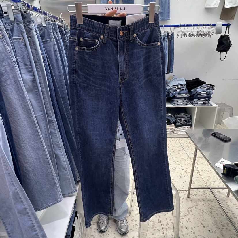 VANILLA J東大門㊣直郵女士新款25春夏熱賣職業休閑牛仔褲VANILLA J牛仔褲