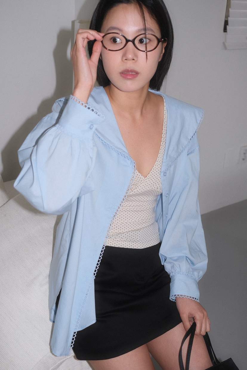 MURS韓國直郵㊣女裝新品推薦熱賣真品職業人氣時尚襯衫蕾絲衫MURS襯衫/蕾絲衫