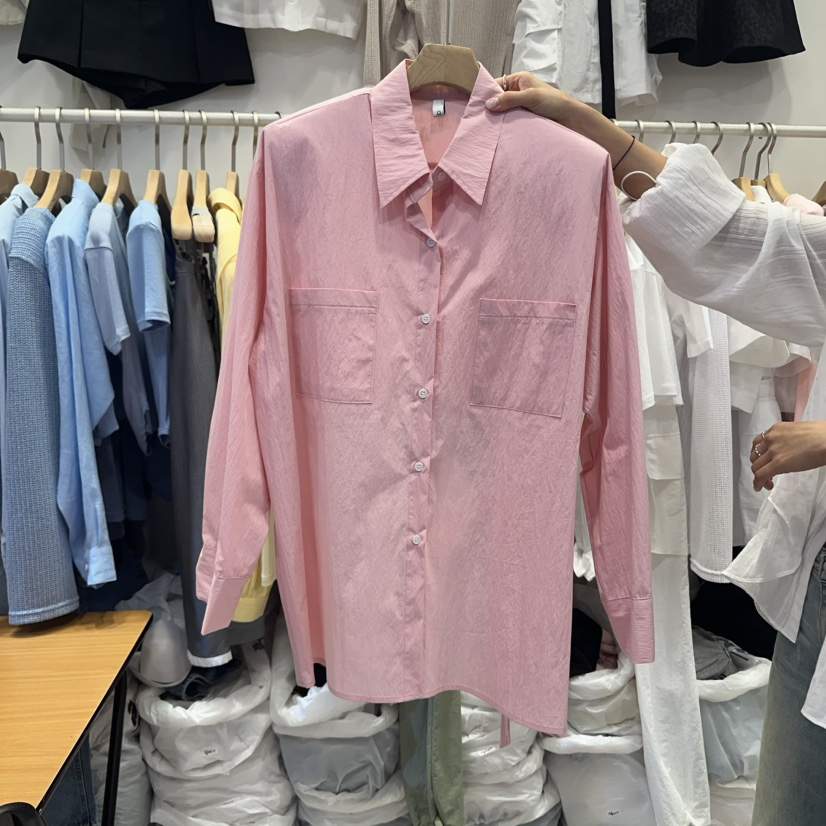 Q C韓國代購㊣女裝新品人氣真品熱賣25春夏時尚襯衫蕾絲衫Republlc of qc襯衫/蕾絲衫
