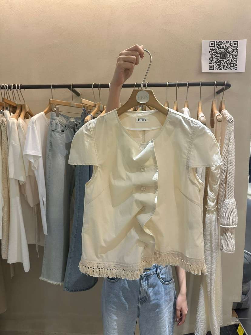 ERIA東大門㊣代購女裝新品推薦熱賣休閑人氣時尚襯衫蕾絲衫ERIA/HUE襯衫/蕾絲衫