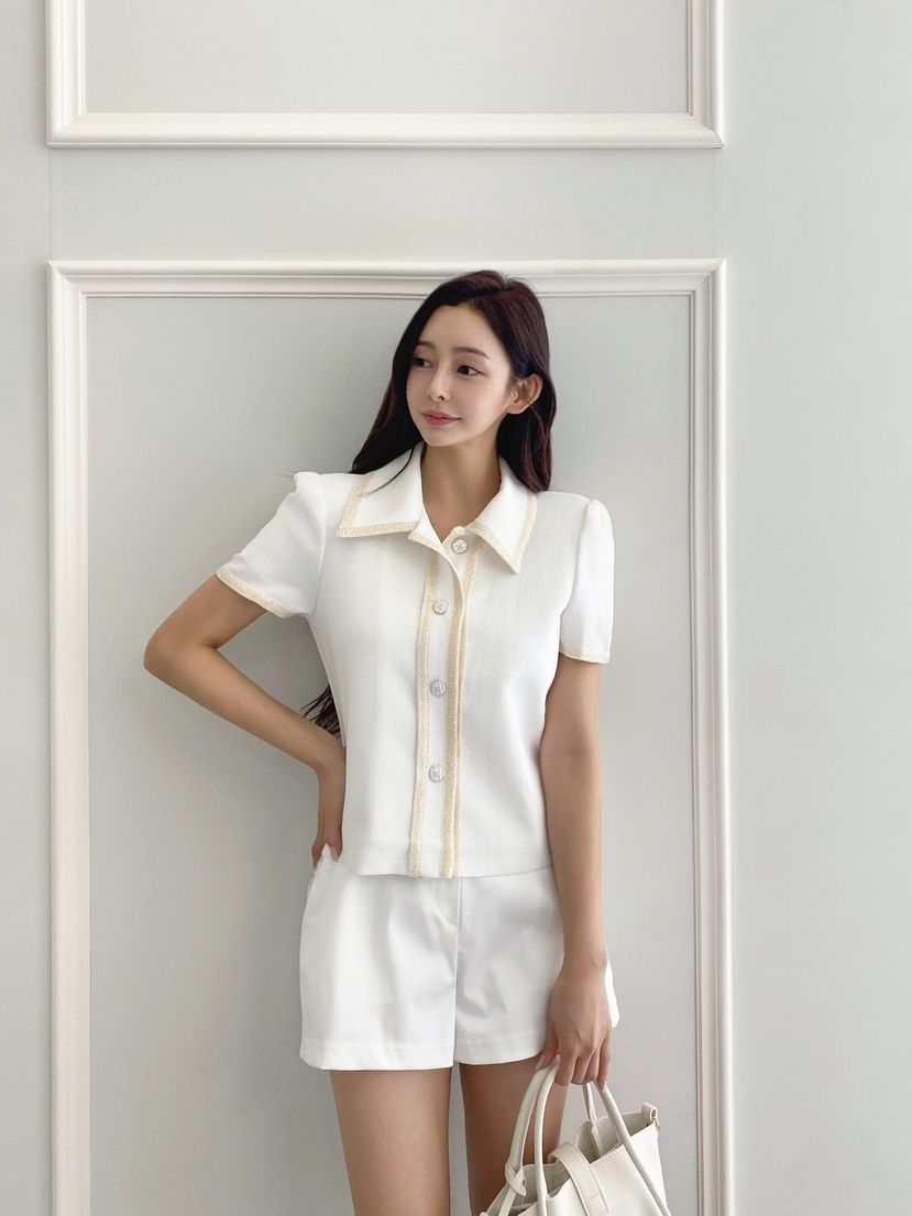 CLOTH韓國直郵㊣女裝新品25春夏熱賣真品推薦襯衫蕾絲衫花呢CLOTH襯衫/蕾絲衫