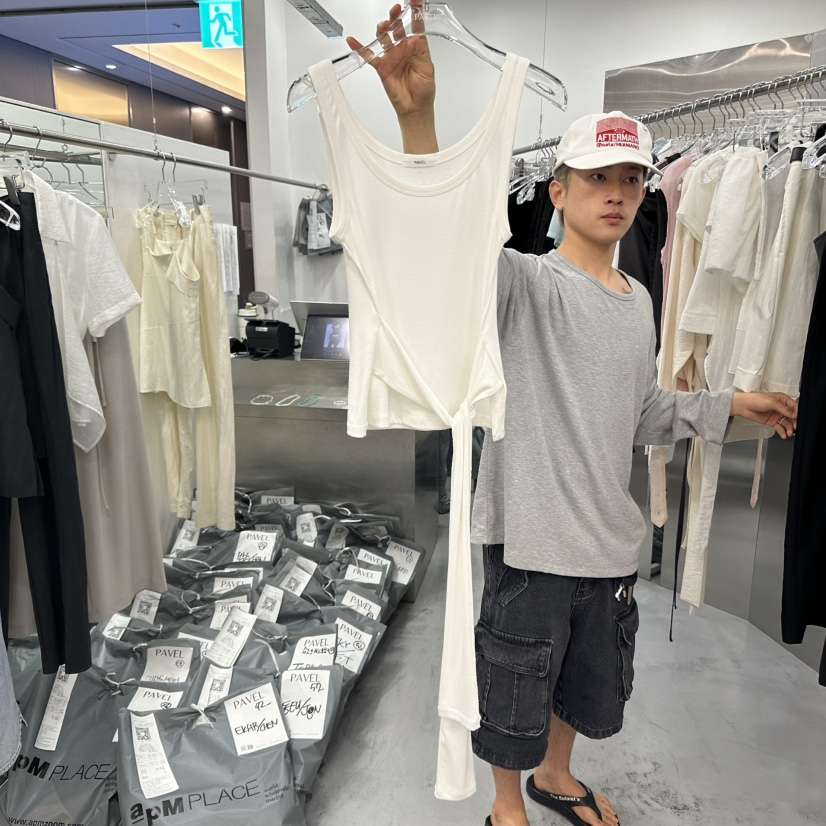 PAVEL韓國代購㊣女士新品熱賣時尚人氣真品休閑25春夏吊帶背心PAVEL吊帶/背心