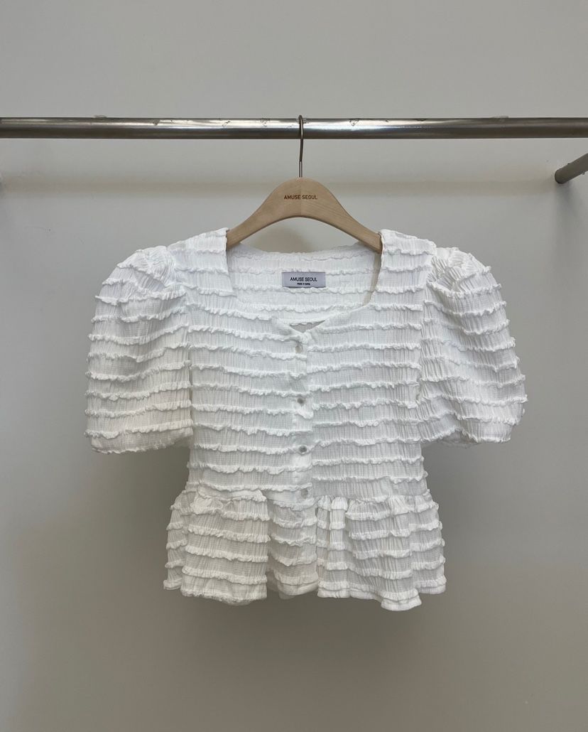 AMUSE SEOUL東大門㊣實拍女士新品時尚熱賣襯衫蕾絲衫柔軟AMUSE SEOUL襯衫/蕾絲衫