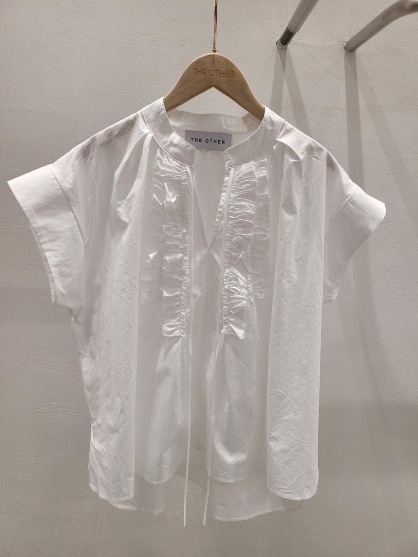 THE OTHER東大門㊣實拍女裝新品休閑襯衫蕾絲衫荷葉邊蕾絲THE OTHER襯衫/蕾絲衫