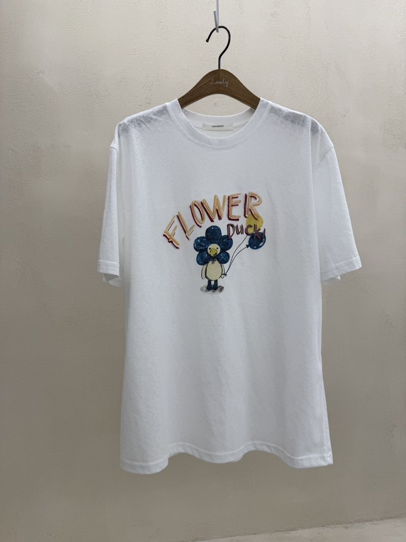 LAUNDRY韓國代購㊣女士新品熱賣人氣推薦休閑職業真品時尚T恤LAUNDRYT恤