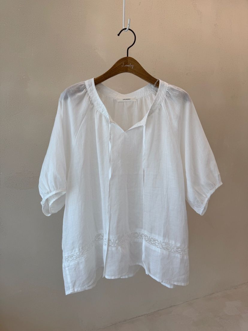 LAUNDRY東大門㊣直郵女裝新品熱賣推薦人氣職業襯衫蕾絲衫蕾絲LAUNDRY襯衫/蕾絲衫