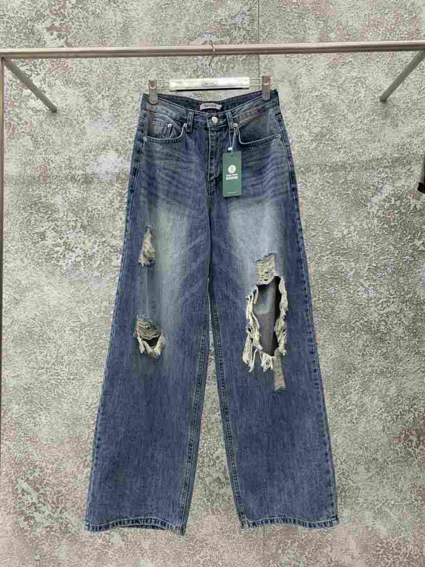 BADCALM東大門㊣實拍女裝新品人氣時尚真品熱賣25春夏牛仔褲BADCALM牛仔褲