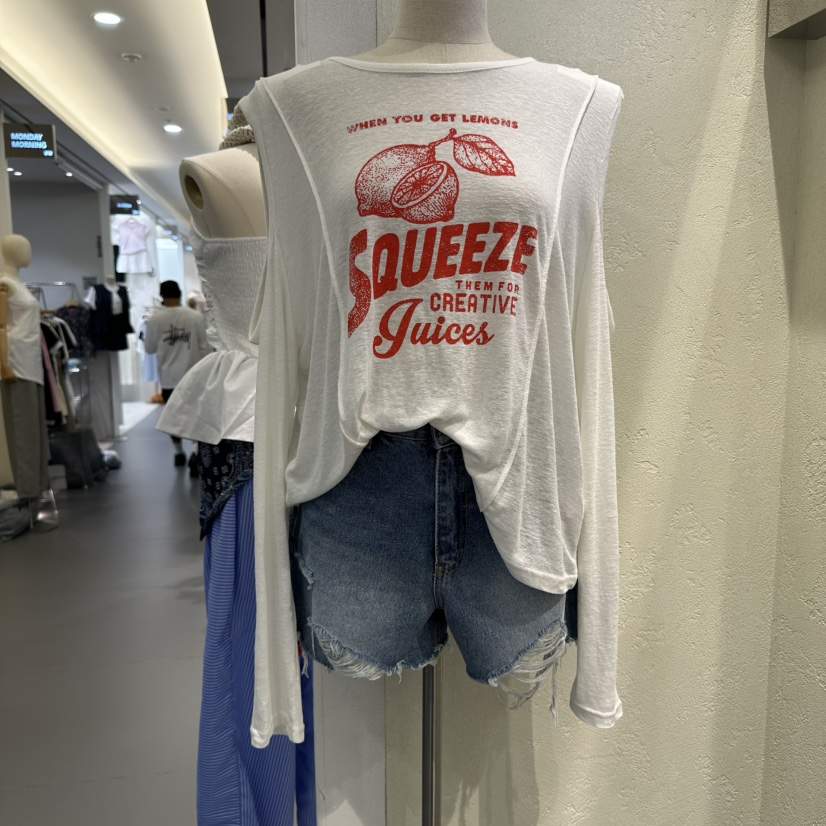 BUTTER-P韓國代購㊣女裝新品25春夏推薦休閑時尚人氣長袖T恤BUTTER-P長袖T恤