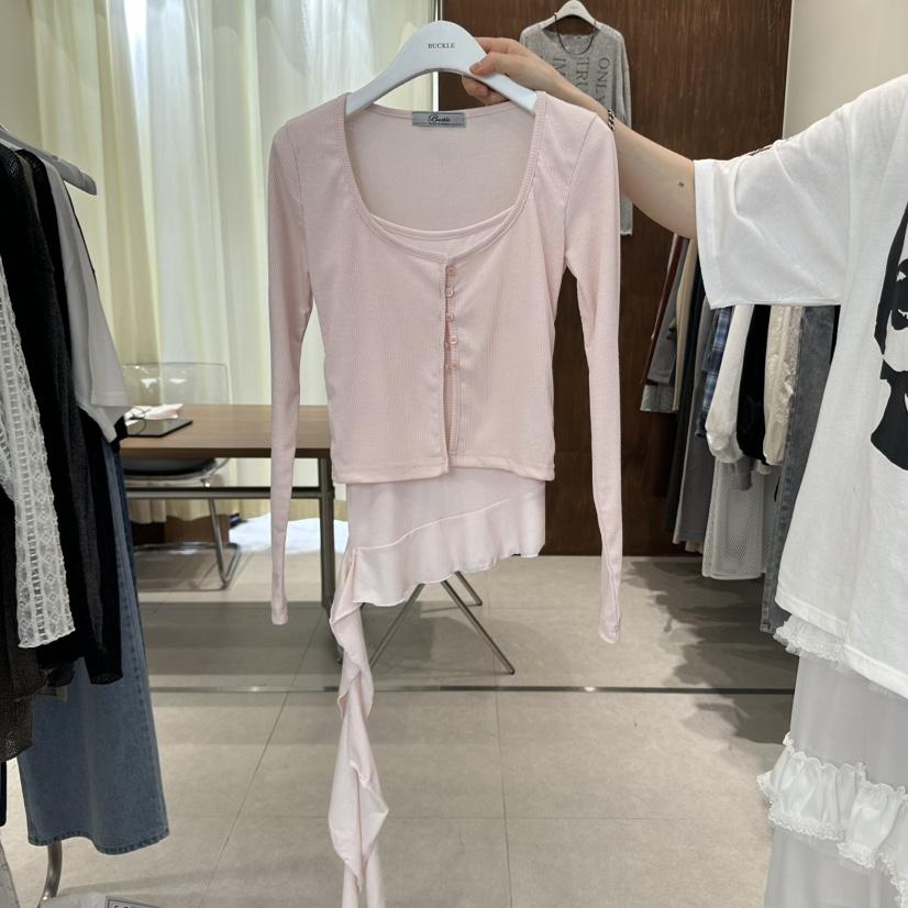 BUCKLE東大門㊣實拍女士新款熱賣休閑推薦時尚套裝兩件套開衫BUCKLE套裝