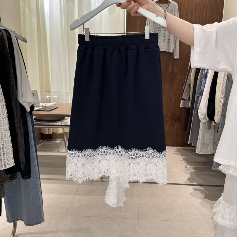 BUCKLE東大門㊣實拍女士新品休閑時尚熱賣職業長裙蕾絲鏤空BUCKLE長裙