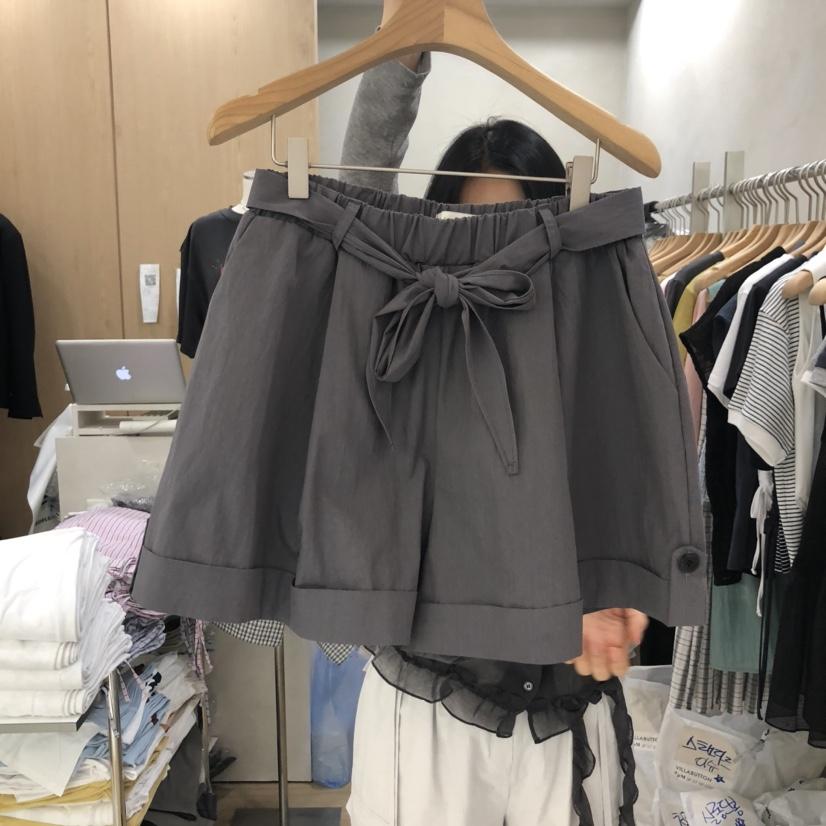 VILLABUTTON東大門㊣代購女裝新品職業人氣休閑25春夏短褲含腰繩VILLABUTTON短褲